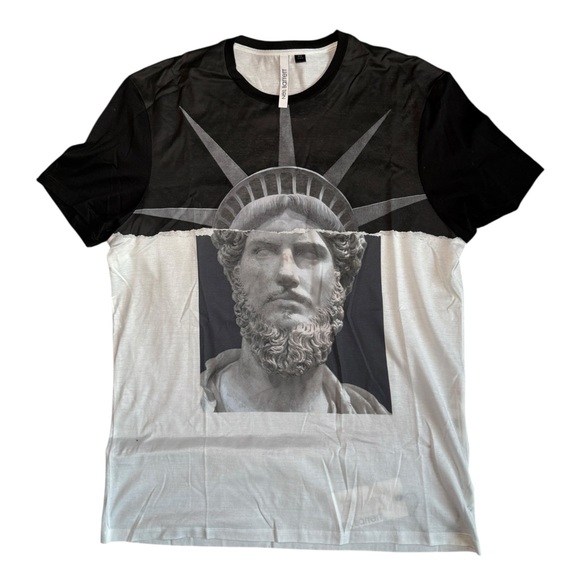 Neil Barrett Monochrome Statue of Liberty Graphic Tee - Picture 2 of 8